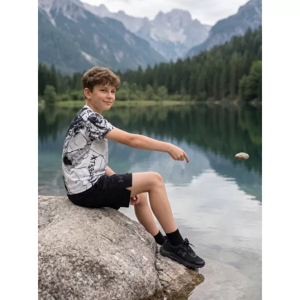  Detské prémiové funkčné tričko ALTISPORT VOJ/ALK071TR01 ČIERNOBIELY 