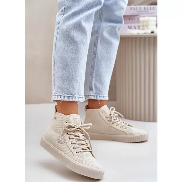  Dámske zateplené tenisky BIG STAR OO274771 BÉŽOVÁ Big Star Shoes 