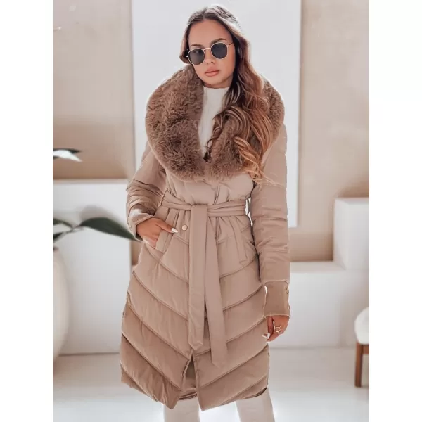  Dámsky kabát DSTREET TY5077 KARAMEL 