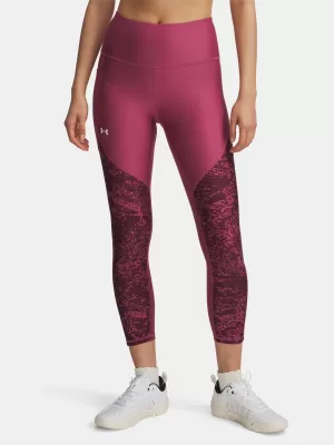 Dámske legíny UNDER ARMOUR TECH PRINT PANEL ANKLE LEG 1386407-659 ČERVENÁ