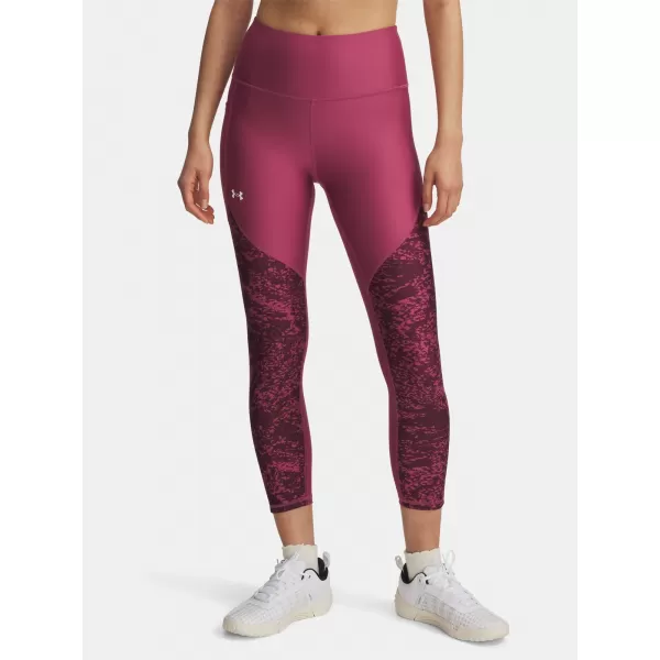  Dámske legíny UNDER ARMOUR TECH PRINT PANEL ANKLE LEG 1386407-659 ČERVENÁ 