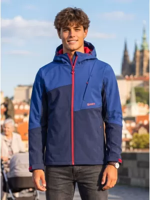 Pánska bunda so softshell ALTISPORT GAN MODRÝ