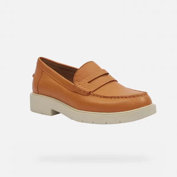  Dámske mokasíny GEOX SPHERICA EC1 G000459 HNEDÁ 
