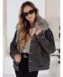Dámska bunda DSTREET FURDENIM TY5185 TMAVO ŠEDÝ