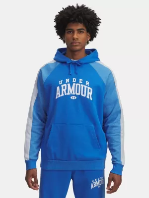 Pánska mikina UNDER ARMOUR RIVAL FLC CB HOOD MODRÁ