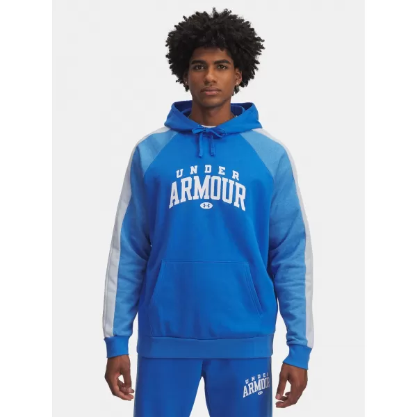  Pánska mikina UNDER ARMOUR RIVAL FLC CB HOOD MODRÁ 