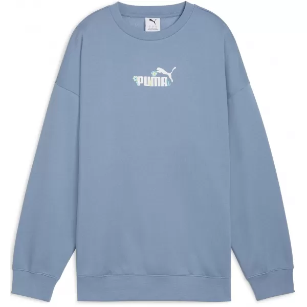 Dámska mikina PUMA ESS NATURE 2 0 OVERSIZED CREW FL 68807834 STUDENÝ MODRÝ 