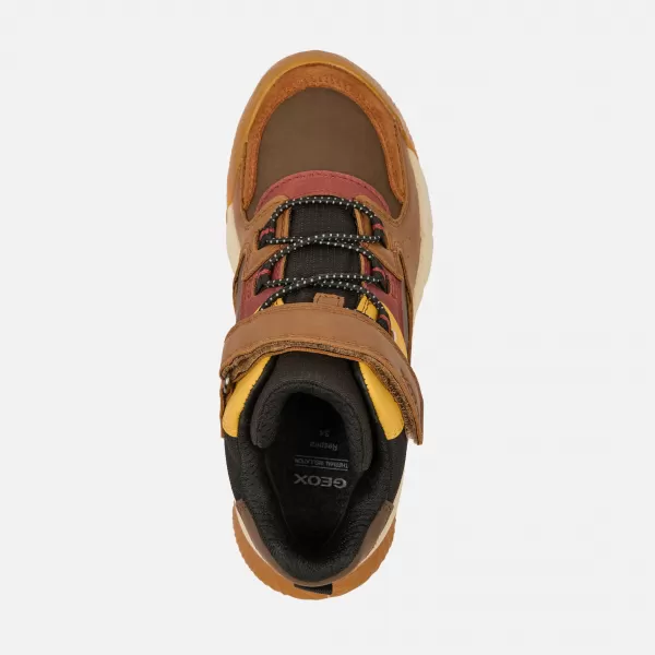  Chlapčenské členkové čižmy GEOX FLEXYPER PRO BOY B J56NBA0ME22C6FN6 HNEDÁ 