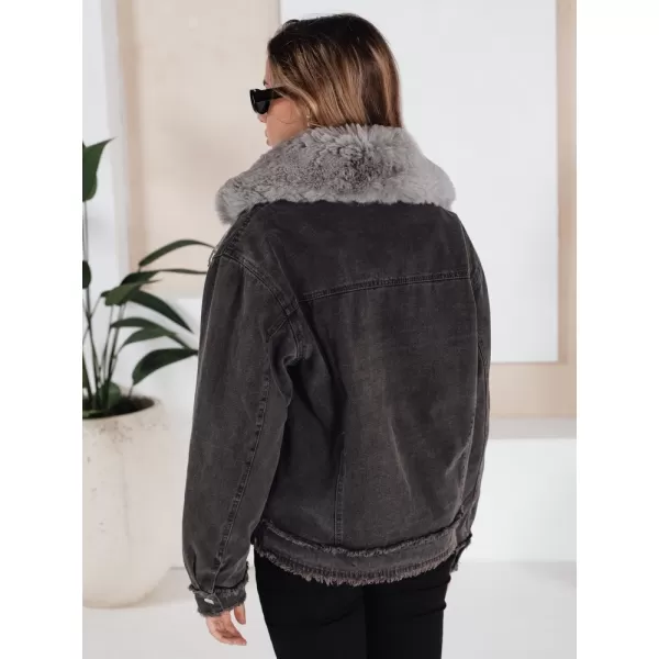  Dámska bunda DSTREET FURDENIM TY5185 TMAVO ŠEDÝ 