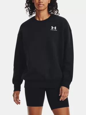 Dámska mikina UNDER ARMOUR ESSENTIAL FLC OS CREW 1379475-001 ČIERNA