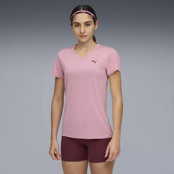  Tričko PUMA W TAD ESSENTIAL VNECK TEE 52589065 VYSTAVENÁ RUŽOVÁ 
