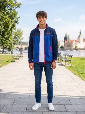 Pánska fleecová mikina ALTISPORT GAMEL MODRÁ