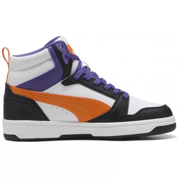  Detská obuv PUMA REBOUND V6 MID JR 39383134 PUMA BIELA/ORANŽOVÁ GLO/ČIERNA 