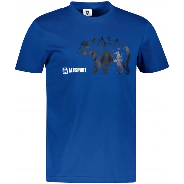  Pánske tričko s krátkym rukávom ALTISPORT ALM193129 ŠNORCHLOVAŤ MODRÁ 