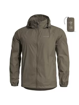 Pánska bunda PENTAGON CLOUDBURST PACKABLE MENS RAIN JACKET K07019 HNEDÁ ŠEDÁ