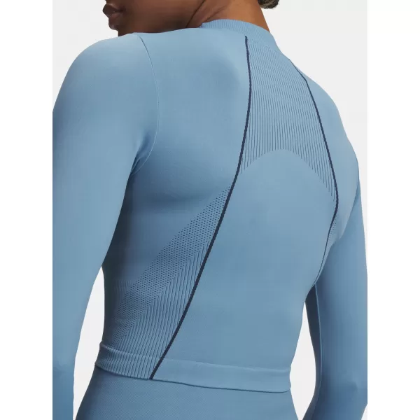  Dámske tričko UNDER ARMOUR UA VANISH SEAMLESS LS 6000645-418 MODRÁ 