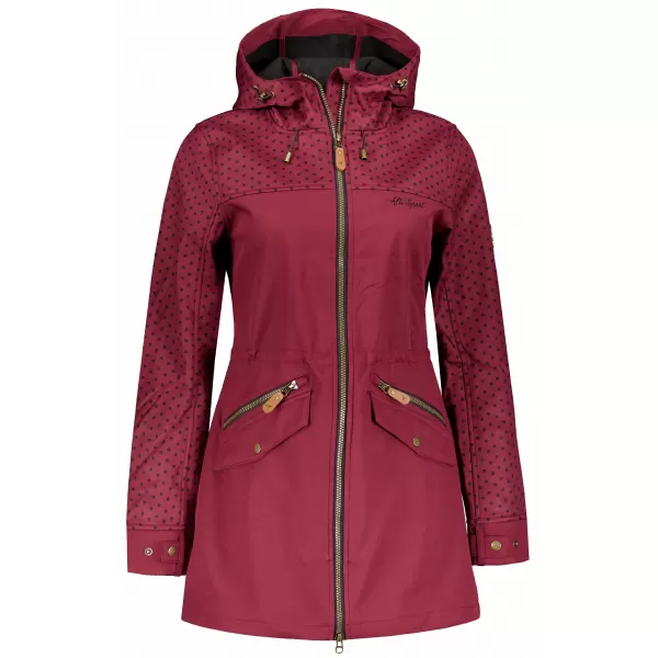  Dámska bunda softshell ALTISPORT GEMEE BURGUNDSKO 