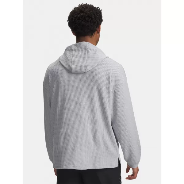  Pánska mikina UNDER ARMOUR UA RIVAL WAFFLE HOODIE 1383108-011 SIVÁ 