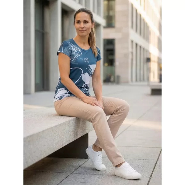  Dámska voľnočasová košeľa premium ALTISPORT VOJ/ALW120TR06 TMAVO MODRÁ 
