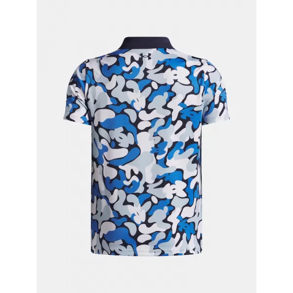  Chlapčenské tričko UNDER ARMOUR UA MATCHPLAY PRINTED POLO 1377349-412 MODRÁ 