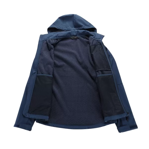  Pánska bunda so softshell ALPINE PRO HOOR MODRÝ 
