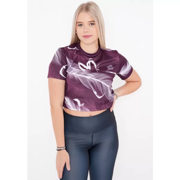  Dámsky prémiový crop top ALTISPORT VOJ/ALW001TR07 FIALOVÁ 