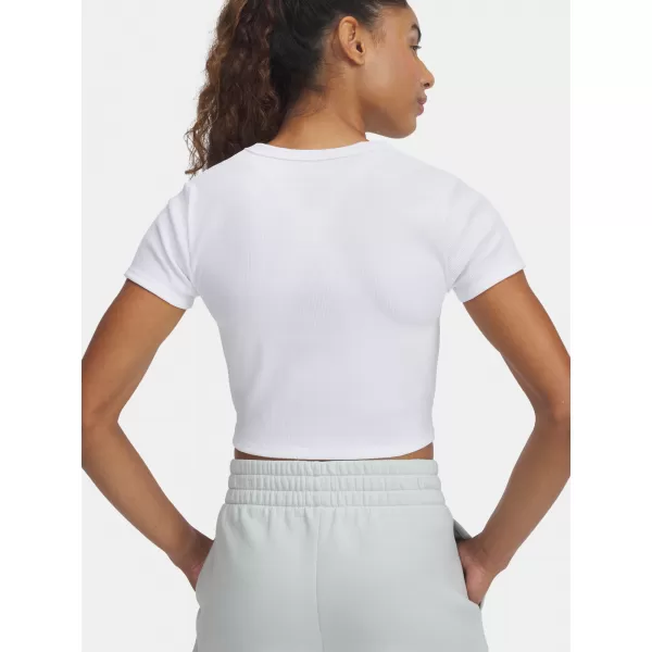 Dámske tričko UNDER ARMOUR UA RIVAL RIB BABY TEE 6000264-100 BIELA 