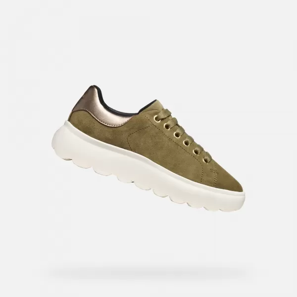 Dámske tenisky GEOX SPHERICA EC4.1 G009311 KAKI 