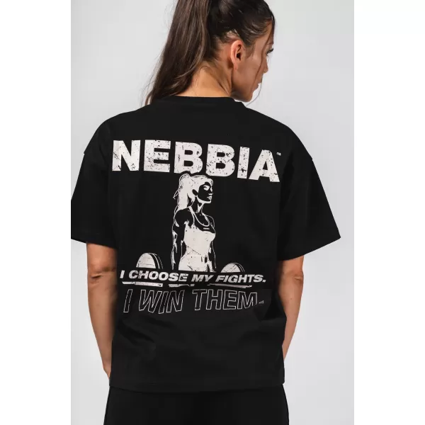  Nadrozmerné tričko RESET 491 BLACK Nebbia 