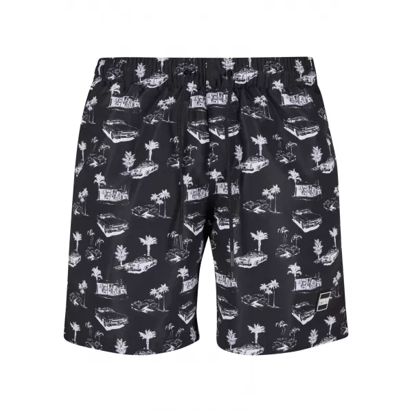  Kúpanie URBAN CLASSICS TB2679 ČIERNA/BIELA 