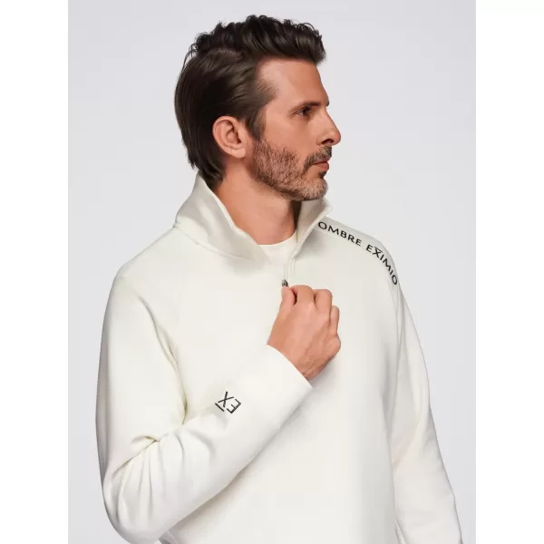  Pánska mikina OMBRE OM-SSZP-0211 ECRU 