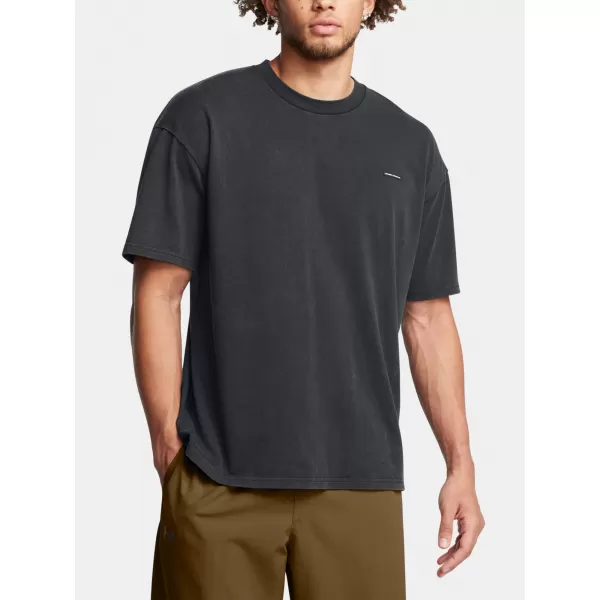  Pánske tričko UNDER ARMOUR UA M HW OS LOGO WASH SS 1389147-001 ČIERNA 