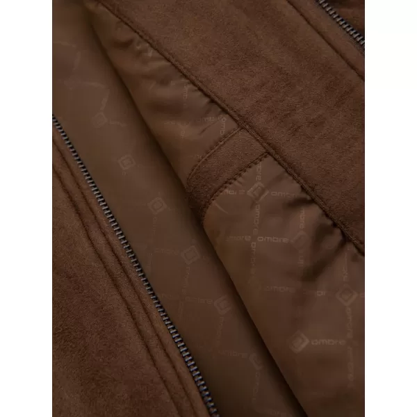  Pánská bunda OMBRE OM-JAFL-0109 HNEDÝ 