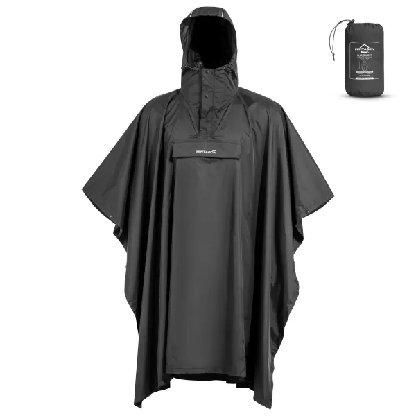  Bunda PENTAGON CLOUDBURST PACKABLE RAIN PONCHO K07018 ČIERNA 