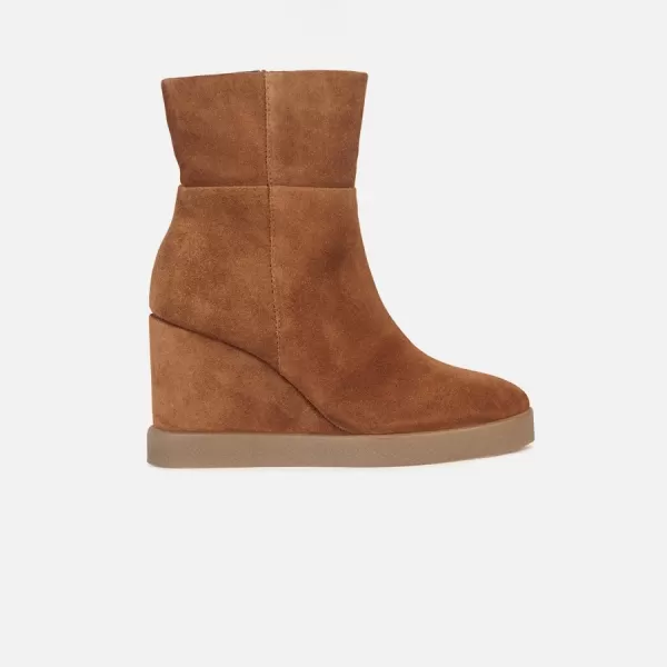  Dámske členkové čižmy GEOX ELIDEA WEDGE HNEDÁ 