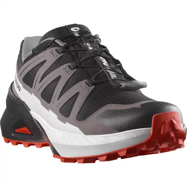  Pánske topánky SALOMON SPEEDCROSS PEAK GORE-TEX ČIERNA/CASTLEROCK/CHERRY PARADAJKA 