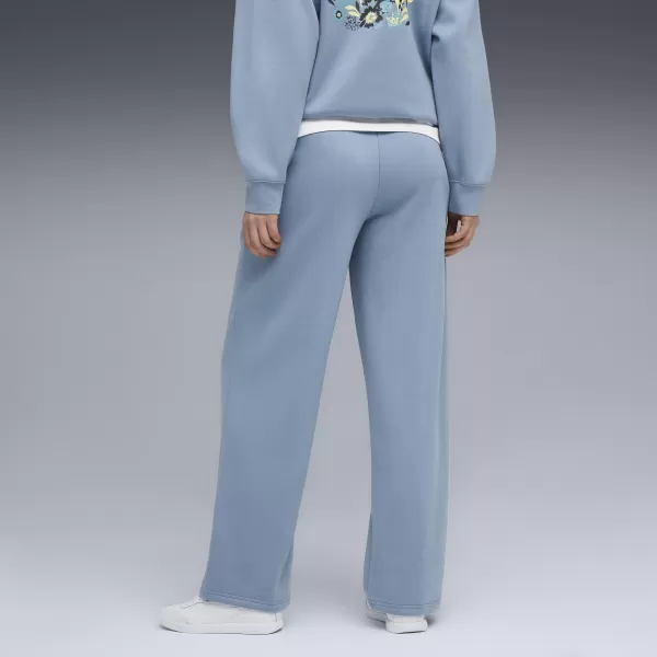  Dámy PUMA ESS NATURE 2 0 COMFORT LOGO STRAIGHT PANTS FL OP 68808134 STUDENÝ MODRÝ 
