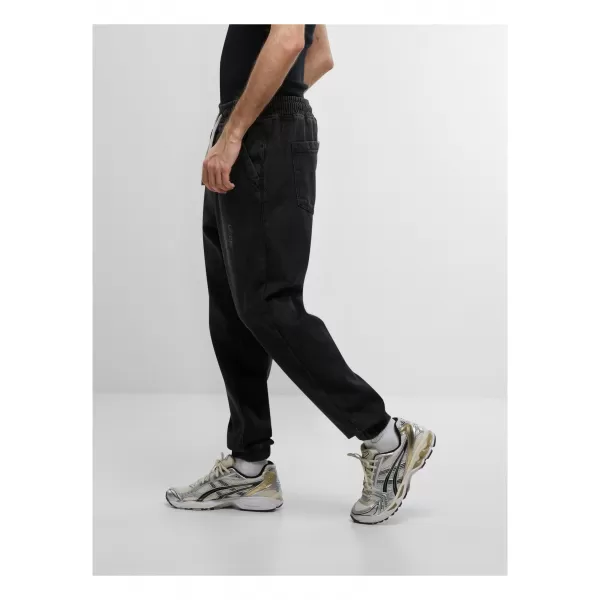  Pánske džínsy URBAN CLASSICS TB7296 ČIERNE UMYTÉ 