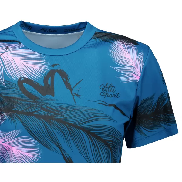  Dámsky prémiový crop top ALTISPORT VOJ/ALW001TR07 PETROLEJOVÁ/SVĚTLE RŮŽOVÁ BENZÍNOVÁ/SVETLORUŽOVÁ 