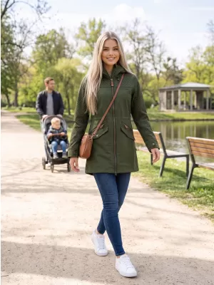 Dámska bunda softshell ALTISPORT GEMEE KHAKI