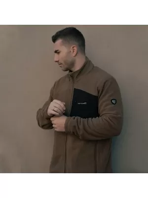 Pánska mikina PENTAGON ATHOS 2.0 MEN΄S FLEECE JACKET K08047 HNEDÁ ŠEDÁ