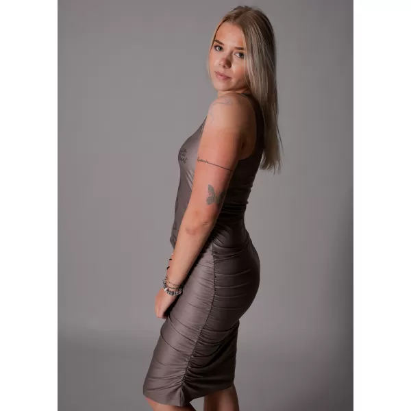 Dámske prémiové šaty ALTISPORT VOJ/ALW047SAT03 SVETLOHNEDÁ 