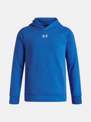 Chlapčenská mikina UNDER ARMOUR UA RIVAL FLEECE HOODIE 1379792-402 MODRÁ