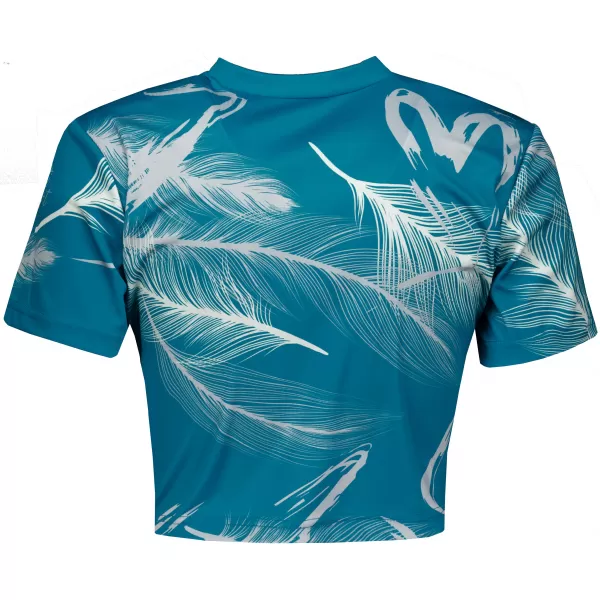  Dámsky prémiový crop top ALTISPORT VOJ/ALW001TR07 EMERALD/ŠEDÁ SMARAGD/SIVÁ 