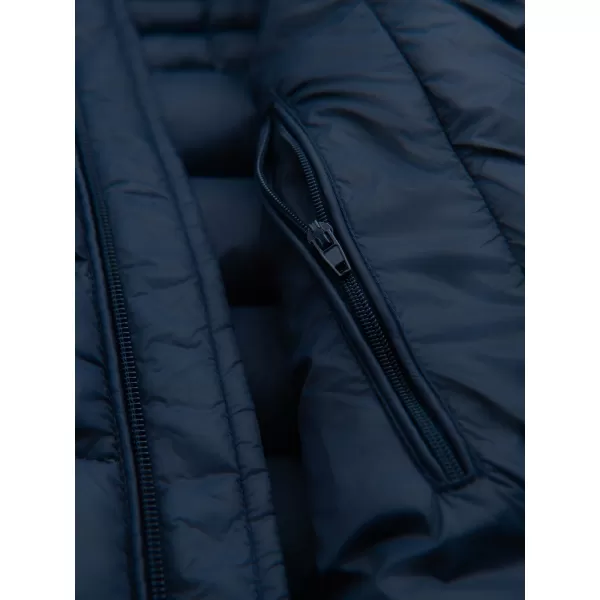  Pánska bunda OMBRE OM-JALP-0231 NÁMORNÍCKA MODRÁ 