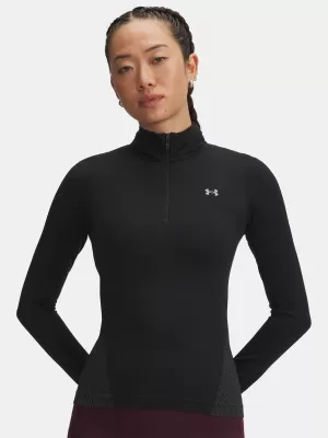 Dámske tričko UNDER ARMOUR UA VANISH SEAMLESS 1/4 ZIP 6000644-003 ČIERNA