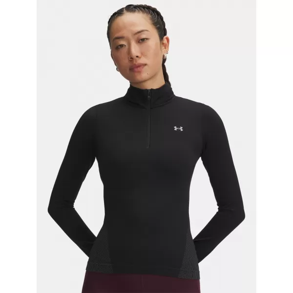  Dámske tričko UNDER ARMOUR UA VANISH SEAMLESS 1/4 ZIP 6000644-003 ČIERNA 