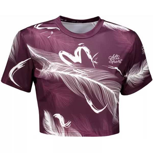  Dámsky prémiový crop top ALTISPORT VOJ/ALW001TR07 FIALOVÁ 