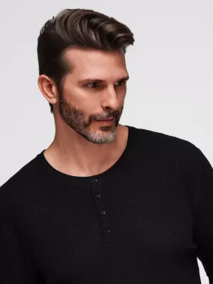 Pánsky sveter OMBRE OM-SWSW-0182 ČIERNA