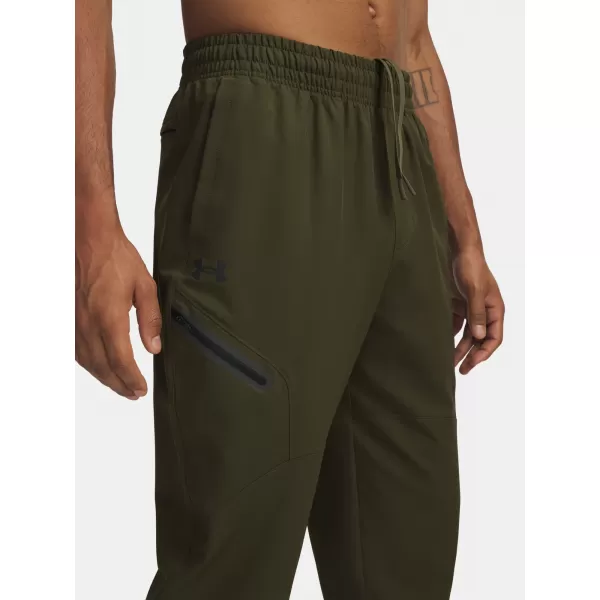  Pánske tepláky UNDER ARMOUR UA UNSTOPPABLE WOVEN JOGGER 1388823-308 ZELENÁ 
